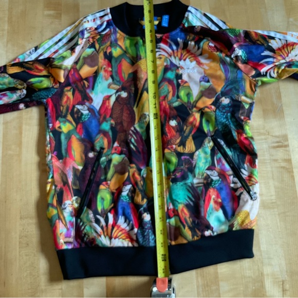Adidas Originals Trefoil Track Suit Tropical Bird Print Jacket Pants Small OG - Picture 11 of 16